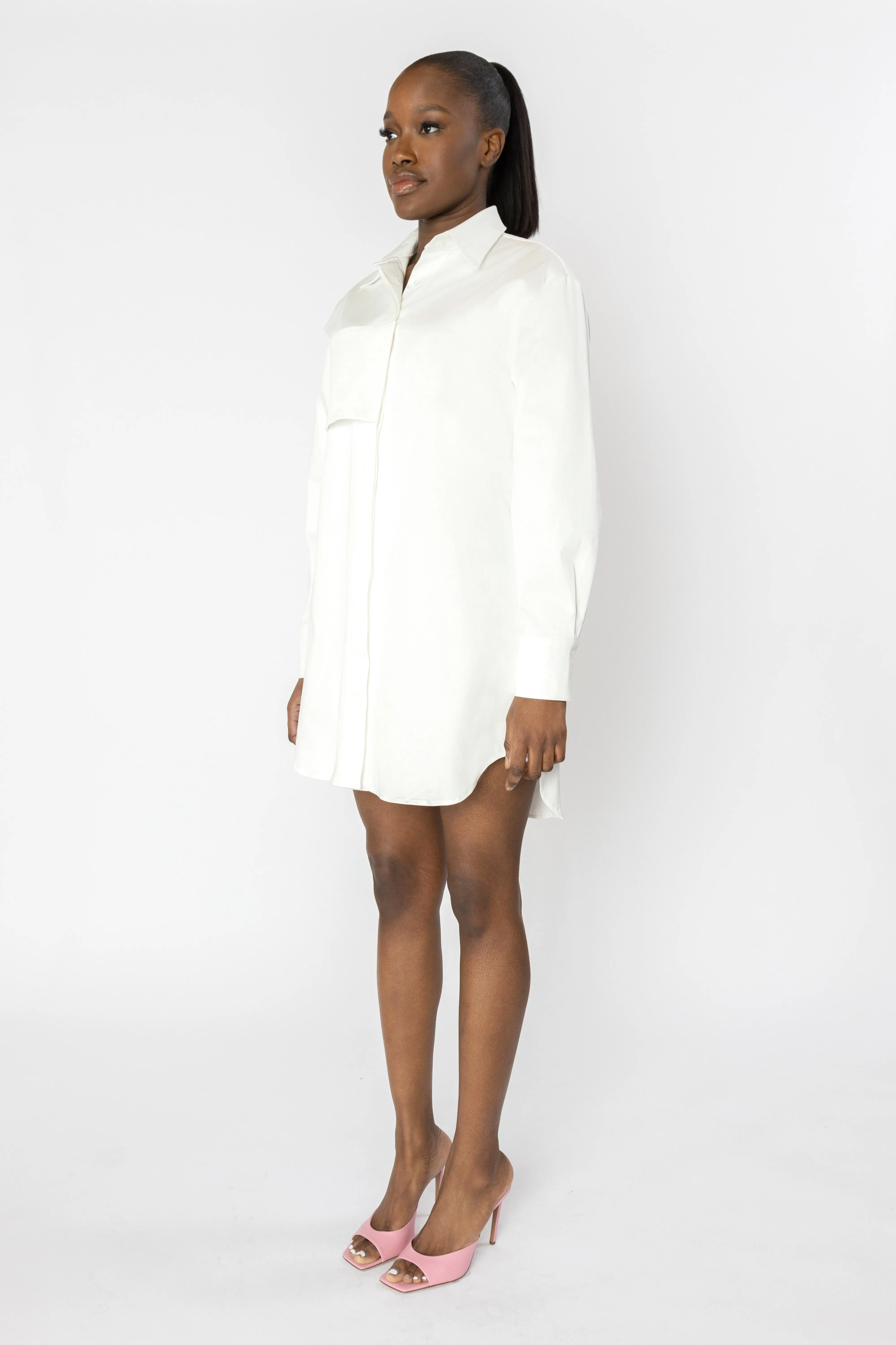 FREYA Oversized Concealed Pocket Shirt
