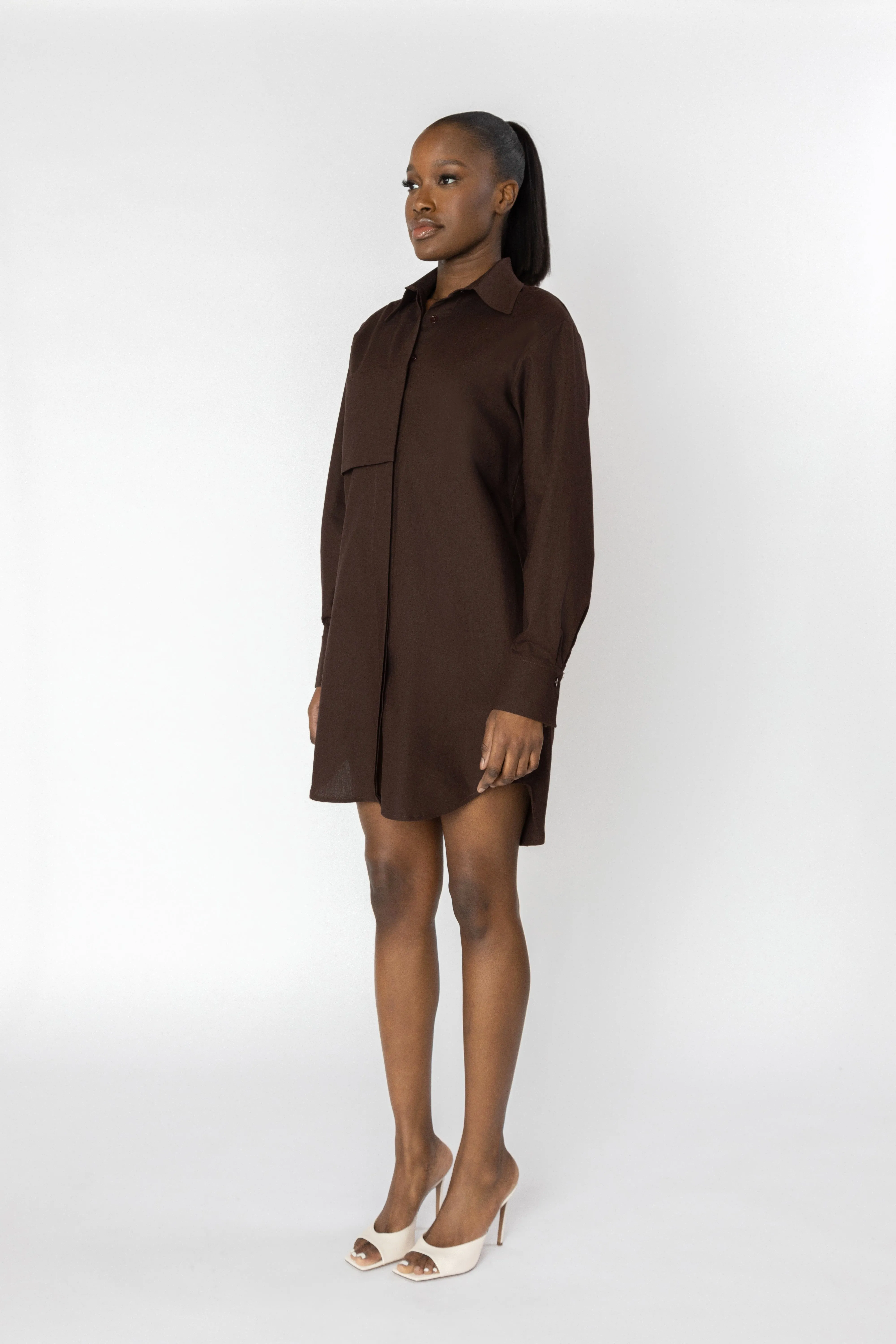 FREYA Oversized Concealed Pocket Shirt