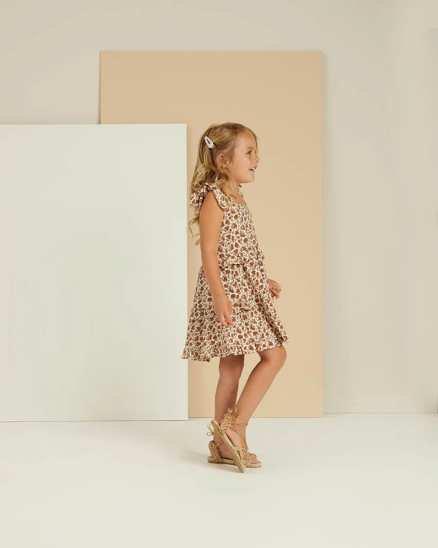 GARDEN RUFFLE SWING DRESS