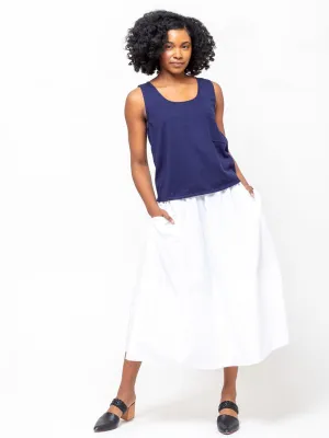 Gonna Gea Cotton Skirt - White