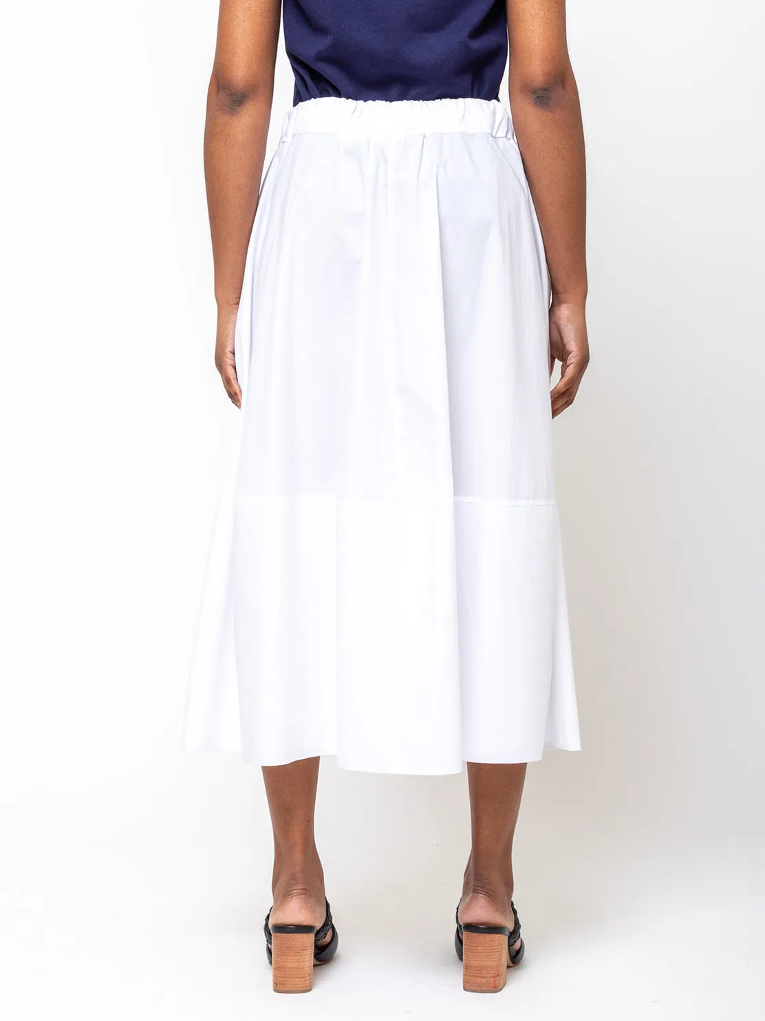 Gonna Gea Cotton Skirt - White