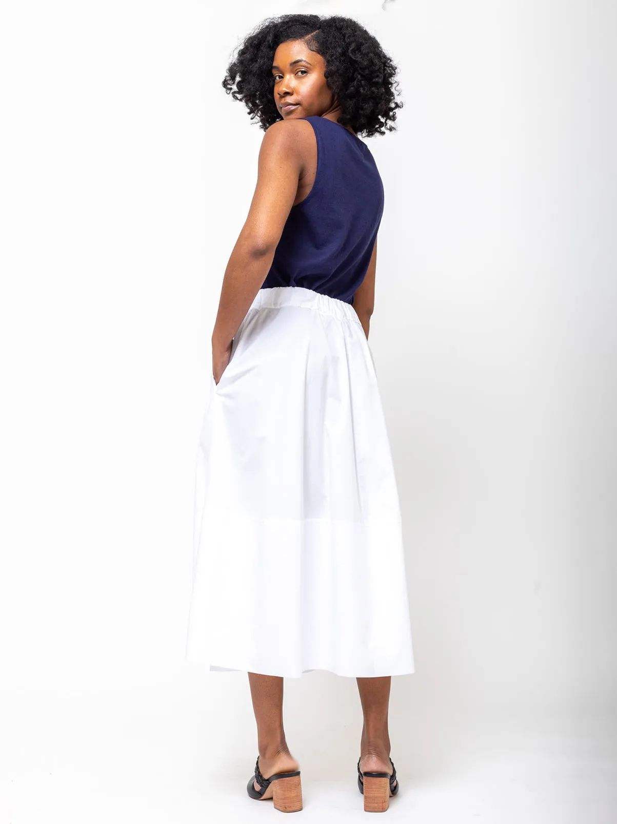 Gonna Gea Cotton Skirt - White
