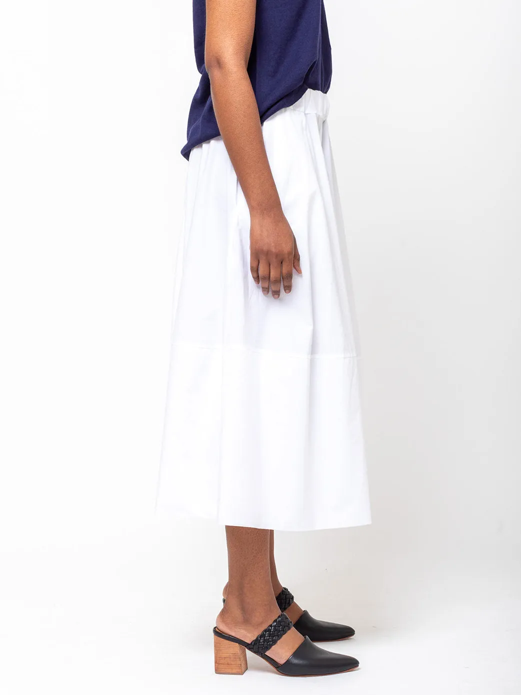 Gonna Gea Cotton Skirt - White