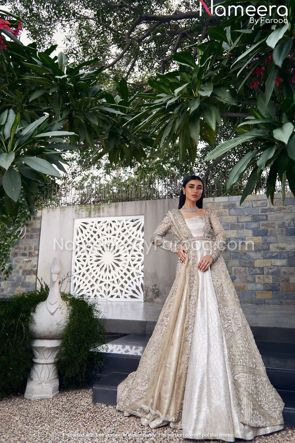 Gown Choli Designer Bridal Dresses in Pakistan #BN142