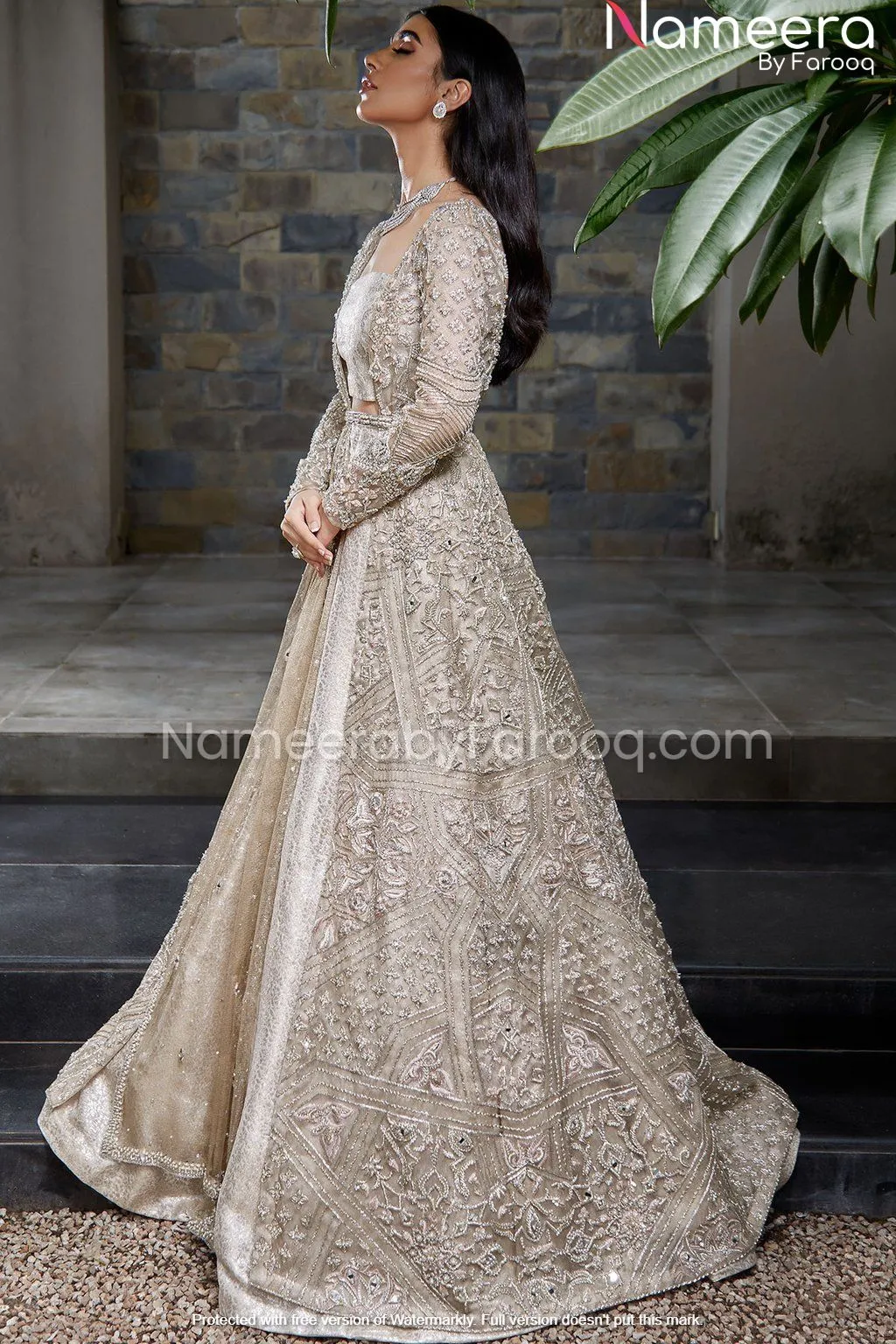 Gown Choli Designer Bridal Dresses in Pakistan #BN142