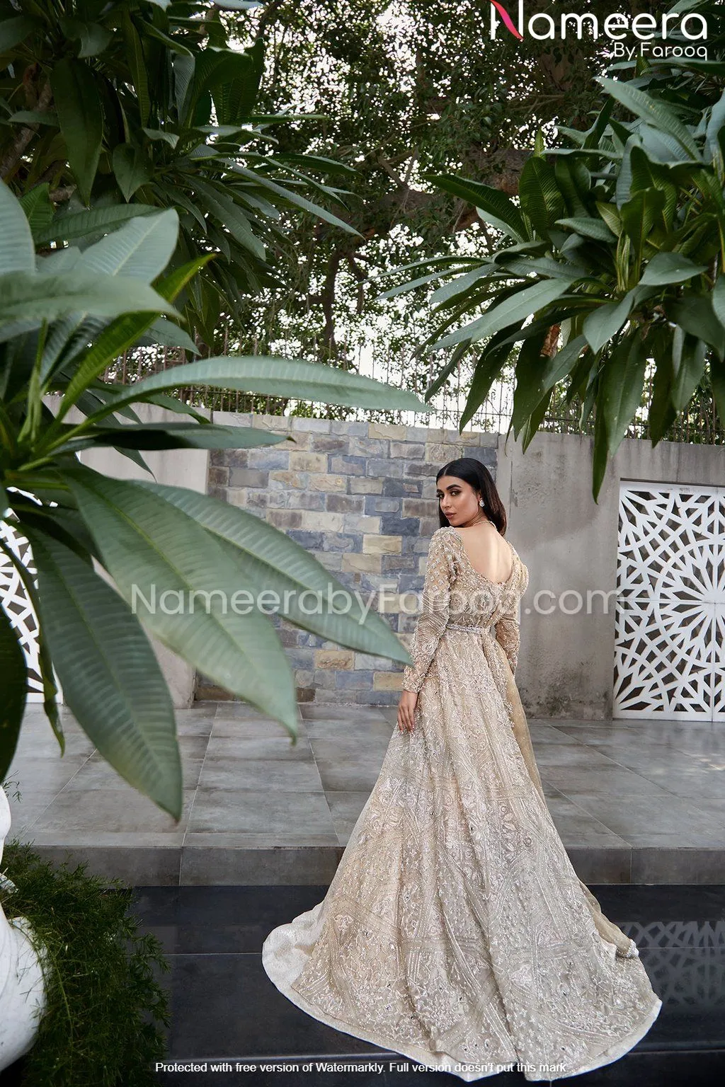 Gown Choli Designer Bridal Dresses in Pakistan #BN142