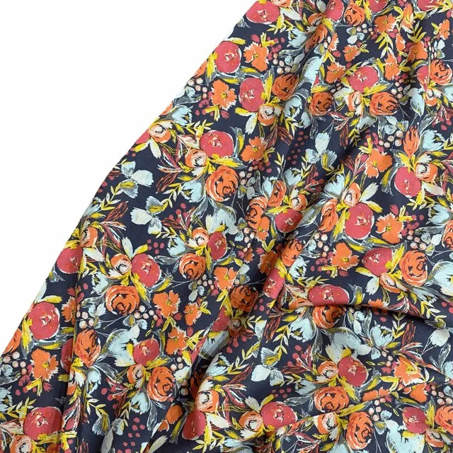H54 | Art Gallery - Flowerfield Sunset - Rayon (2.1mtr end of bolt)