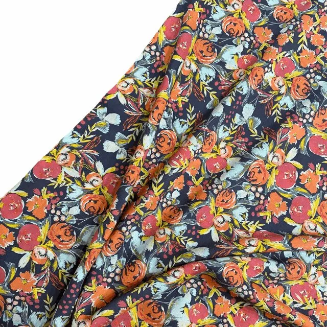H54 | Art Gallery - Flowerfield Sunset - Rayon (2.1mtr end of bolt)