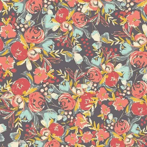 H54 | Art Gallery - Flowerfield Sunset - Rayon (2.1mtr end of bolt)