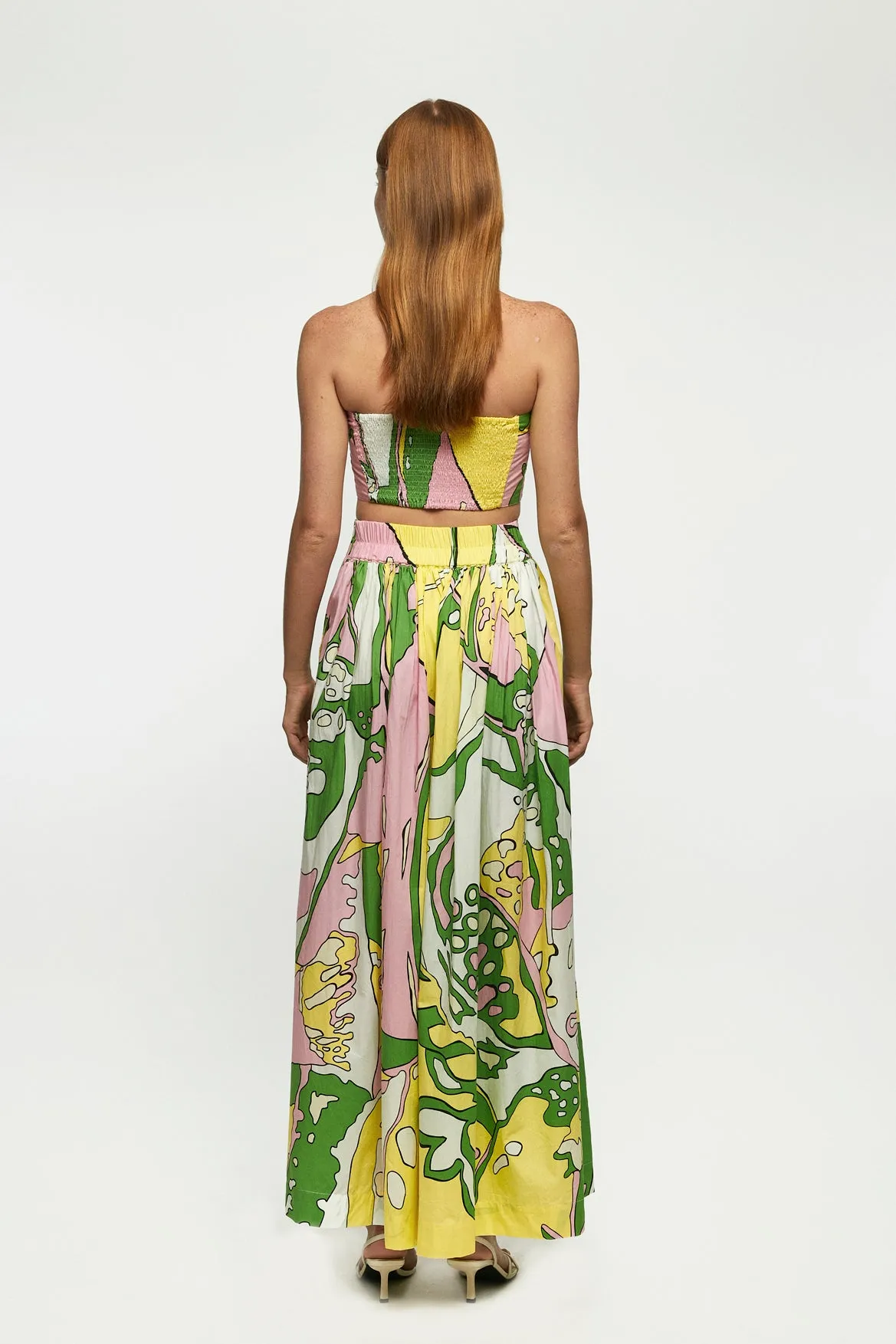 Halterneck Crop | V Front Midi Skirt