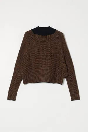 HENRIETTA TOP IN CHECKERBOARD STITCH