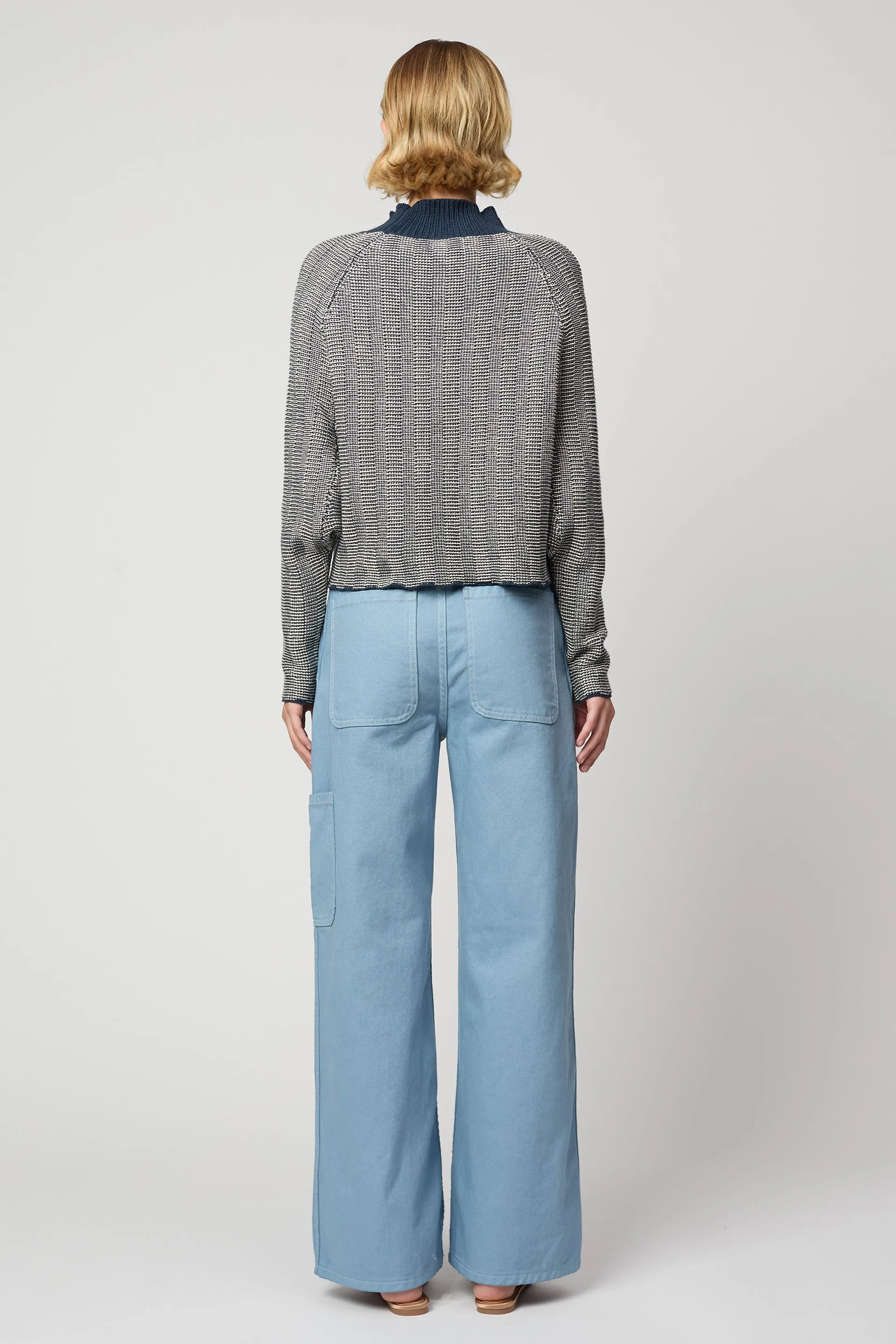 HENRIETTA TOP IN CHECKERBOARD STITCH