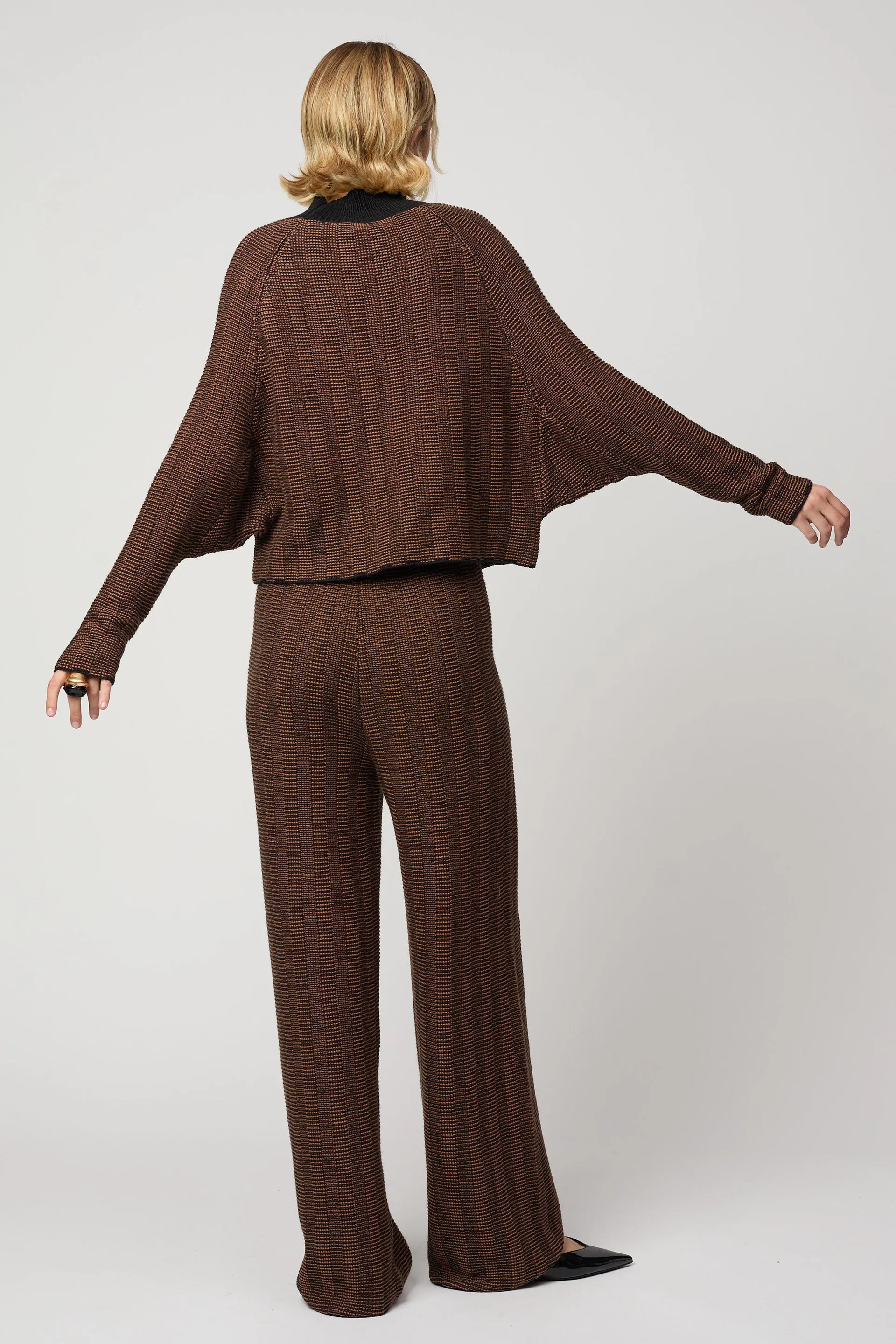 HENRIETTA TOP IN CHECKERBOARD STITCH