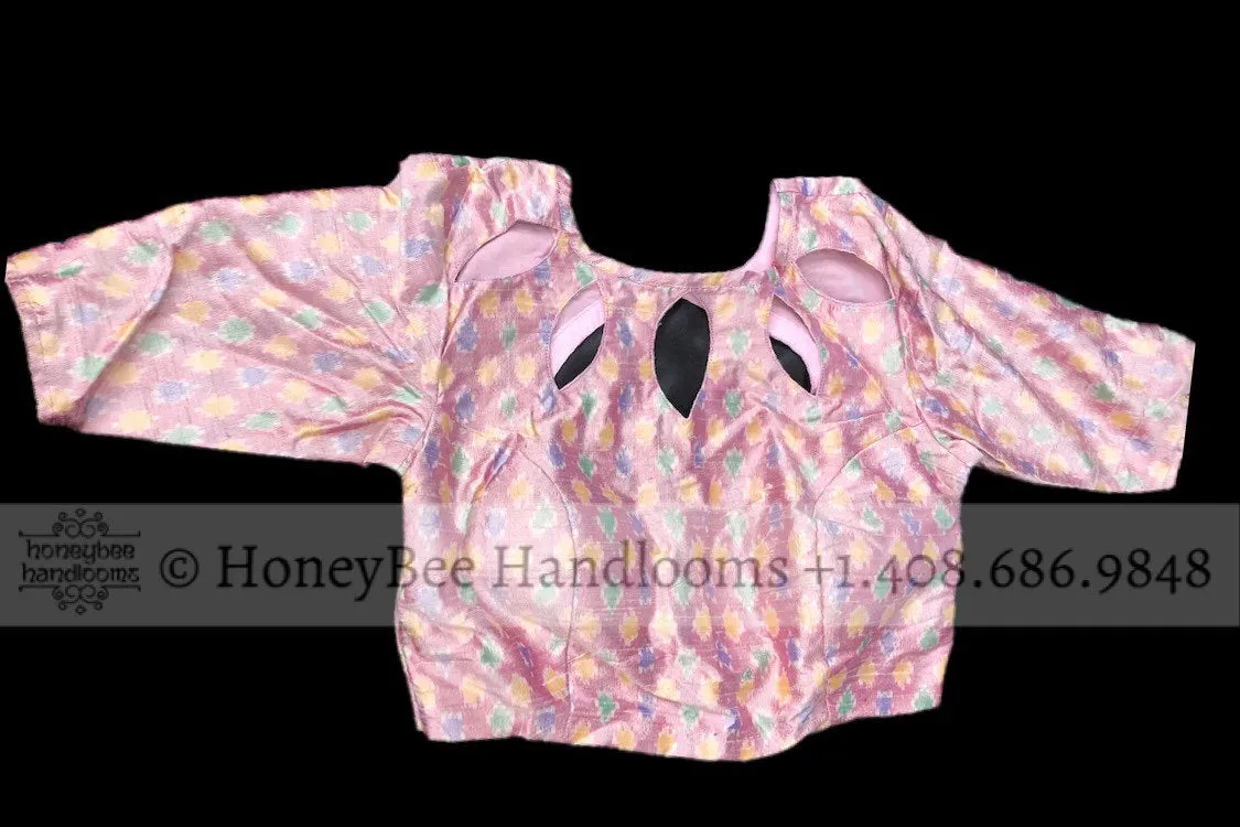 Ikkat blouse | Indian Saree blouse | Indian designer blouse | designer blouse | ikkat saree blouse | yellow blouse | HoneyBee Handlooms