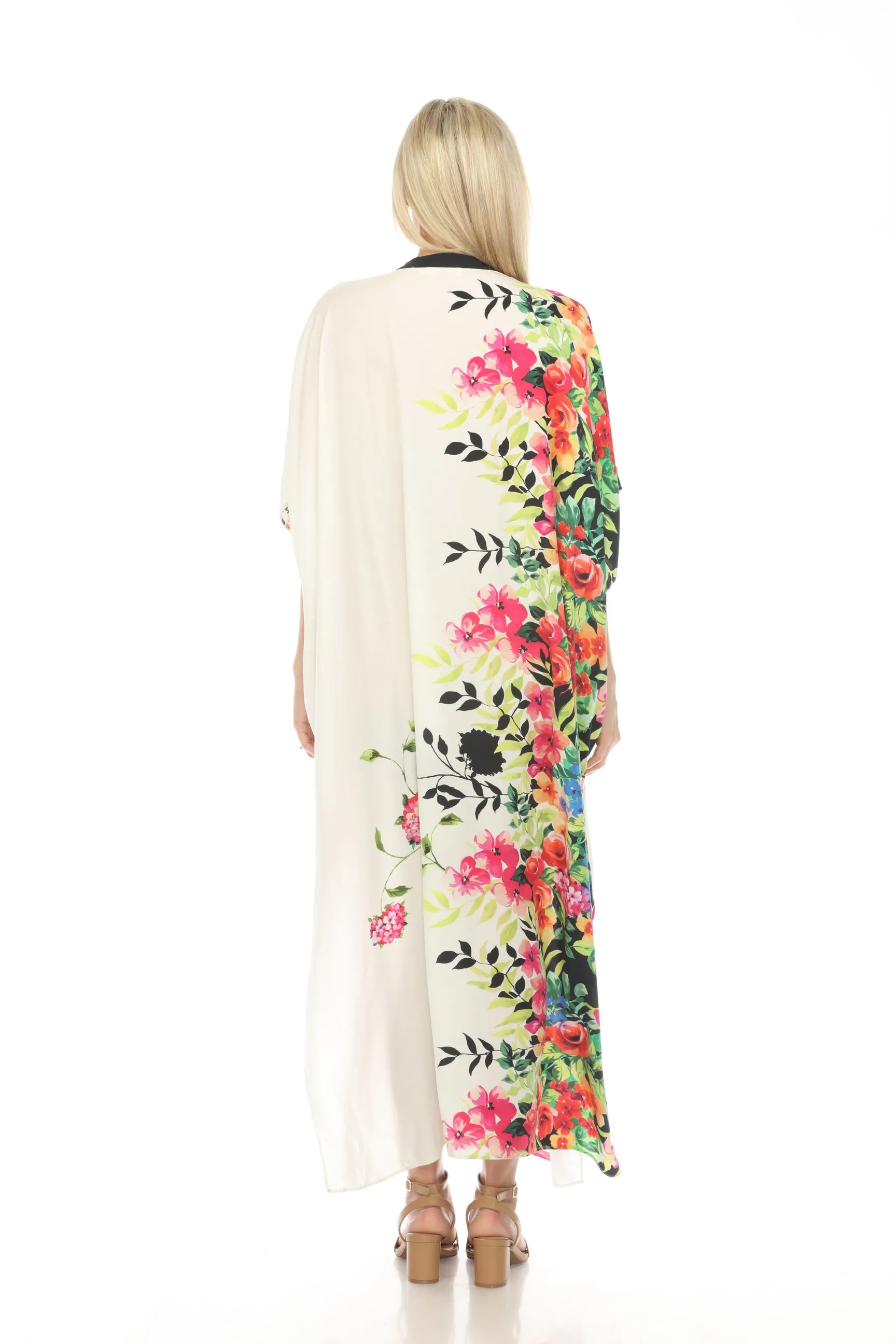 Johnny Was Dani Swim Cover-Up Maxi Kaftan Dress CSW7822BM Boho Chic