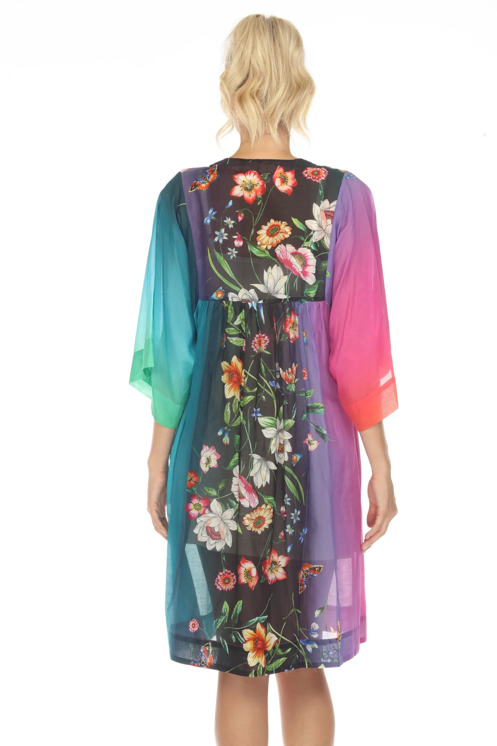 Johnny Was Ombre Garden Easy Swim Cover-Up Dress Boho Chic CSW8023-Y