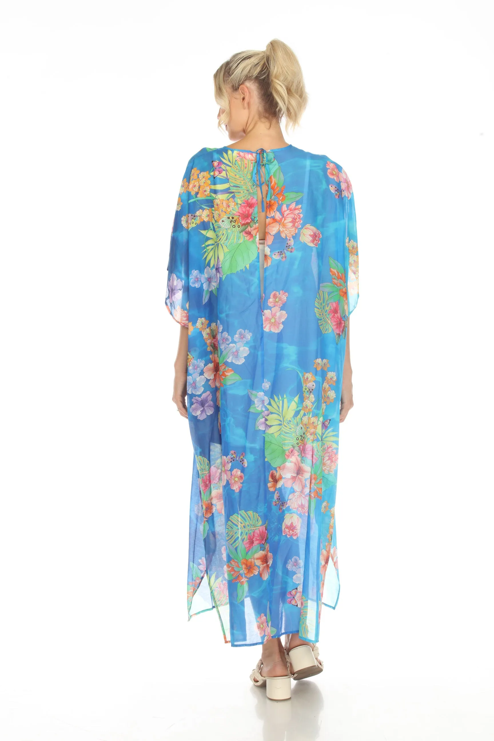 Johnny Was Water Tropic Swim Cover-Up Kaftan Dress Boho Chic CSW5923-A