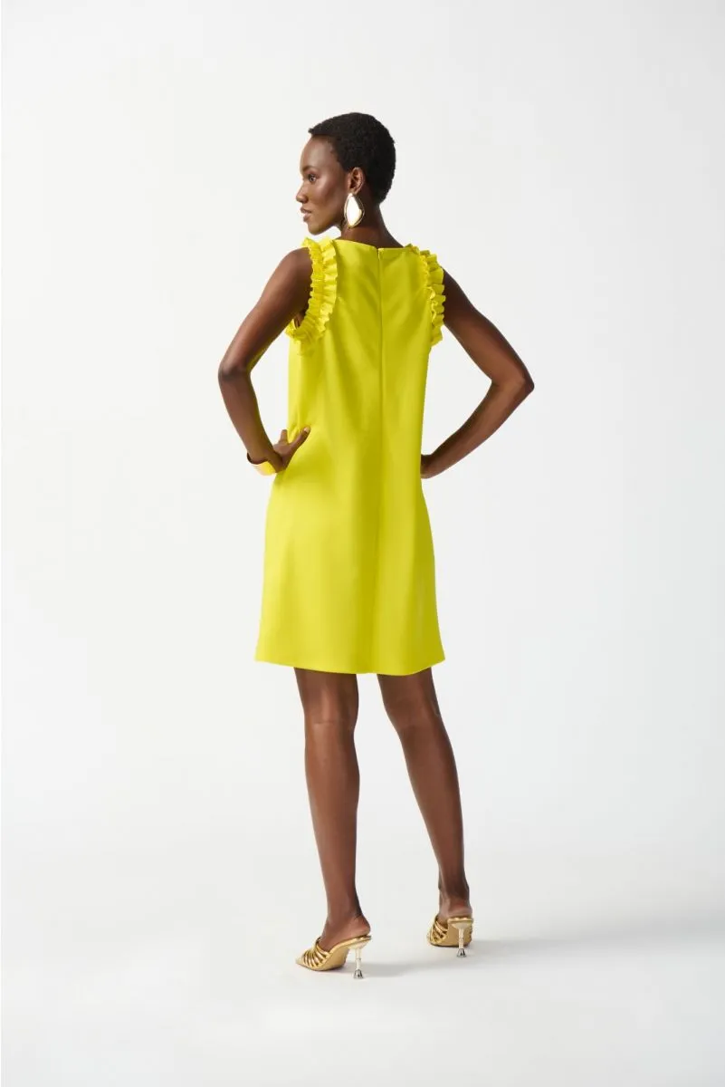 Joseph Ribkoff Ruffled Sleeveless Shift Dress 242115