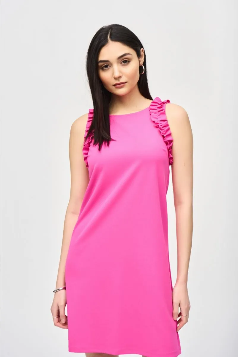 Joseph Ribkoff Ruffled Sleeveless Shift Dress 242115
