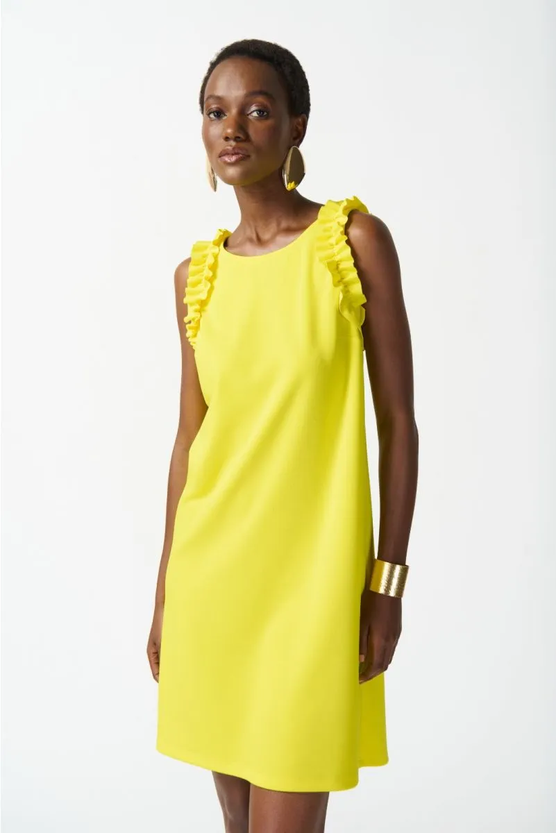 Joseph Ribkoff Ruffled Sleeveless Shift Dress 242115