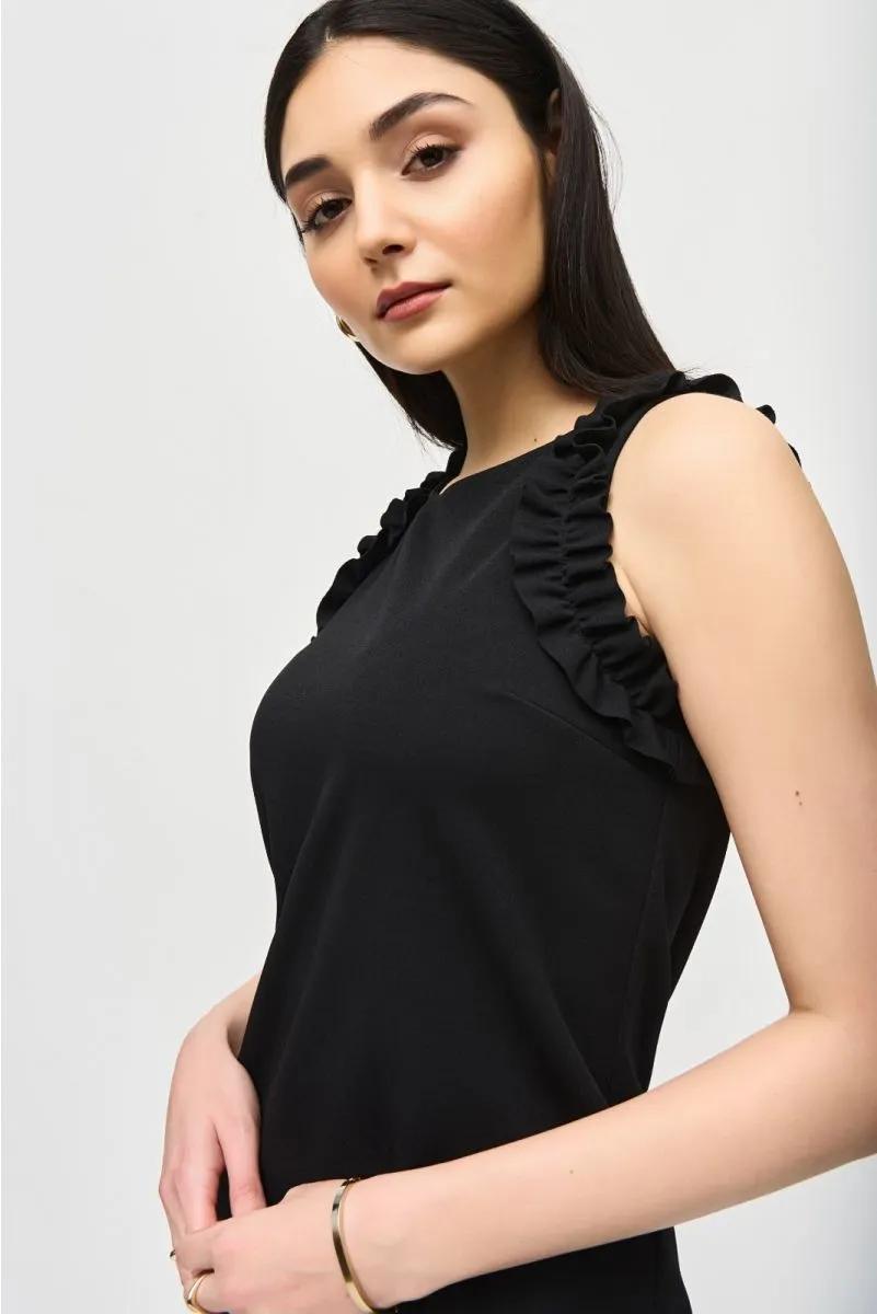 Joseph Ribkoff Ruffled Sleeveless Shift Dress 242115