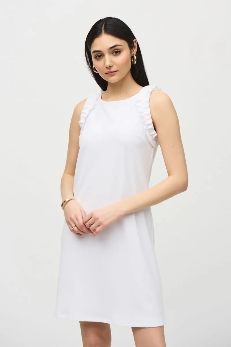 Joseph Ribkoff Ruffled Sleeveless Shift Dress 242115