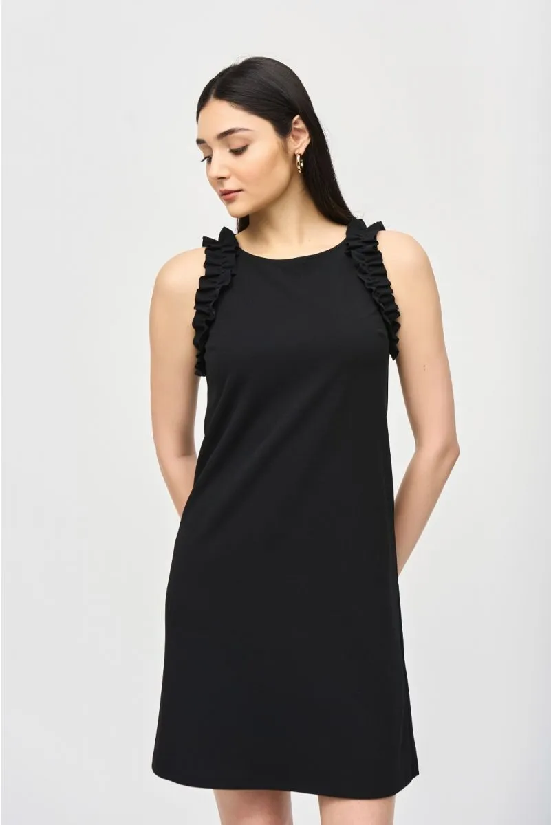 Joseph Ribkoff Ruffled Sleeveless Shift Dress 242115
