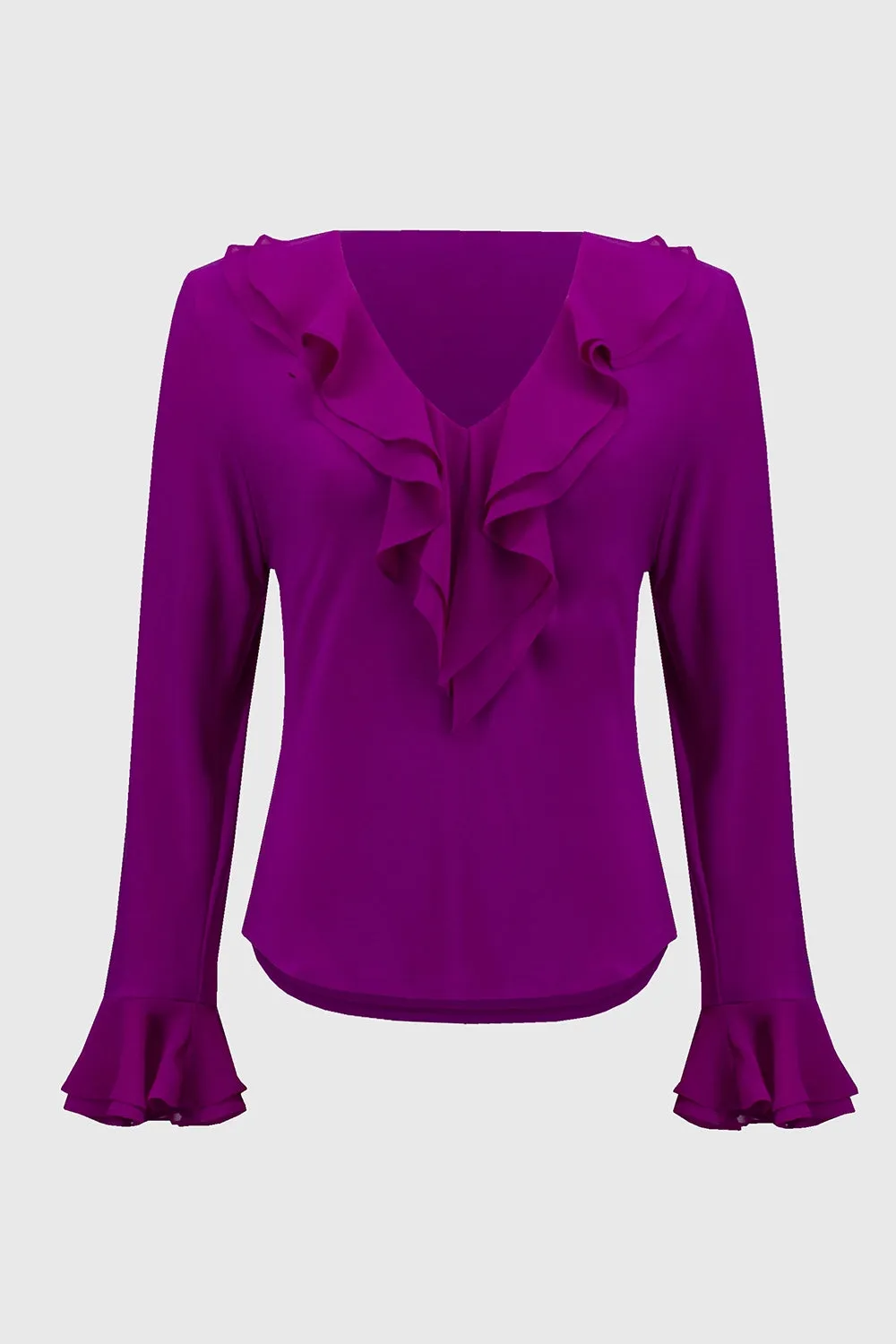 Joseph Ribkoff Silky Knit And Chiffon Fitted Top JR244096