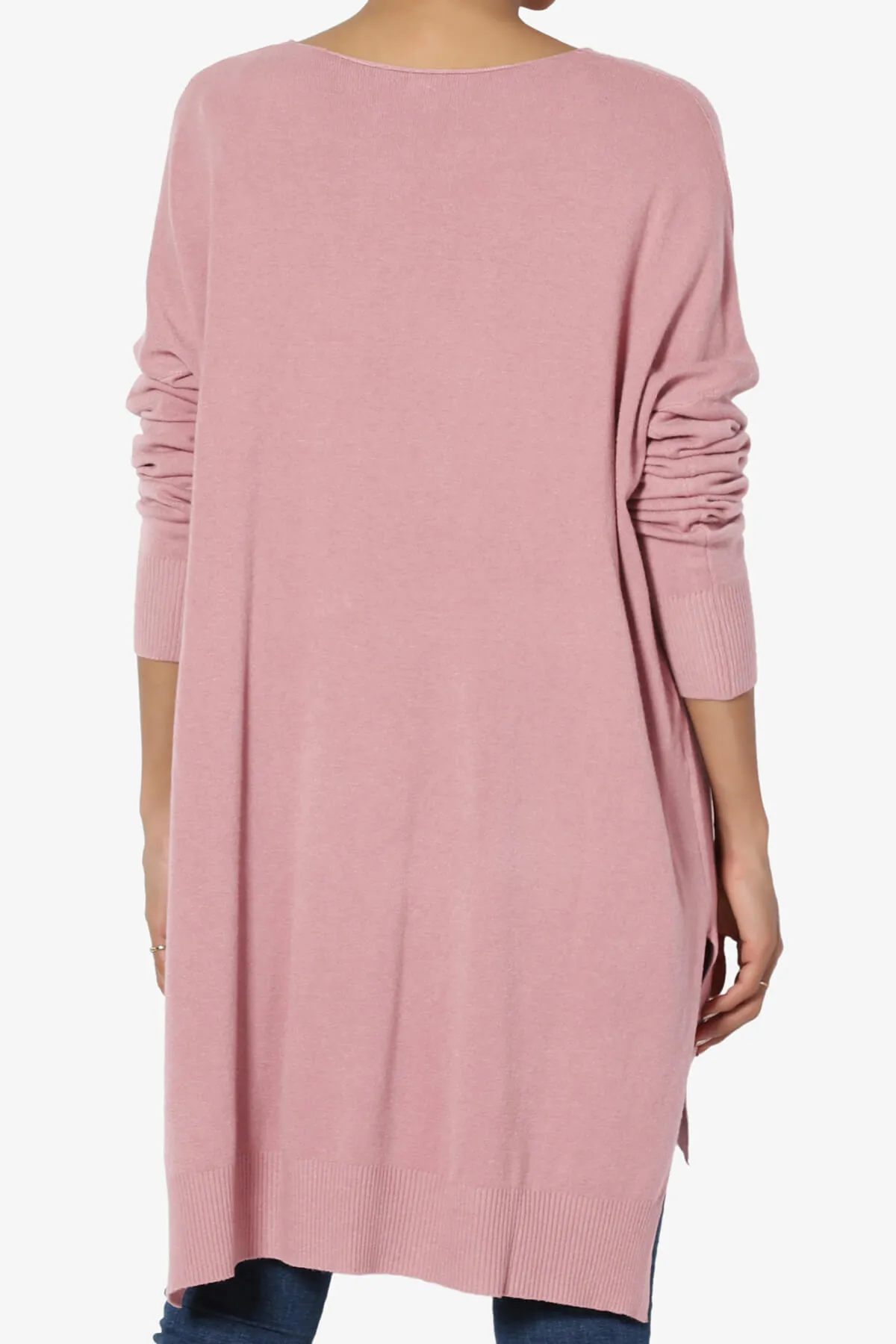 Katana Front Seam V-Neck Knit Sweater PLUS