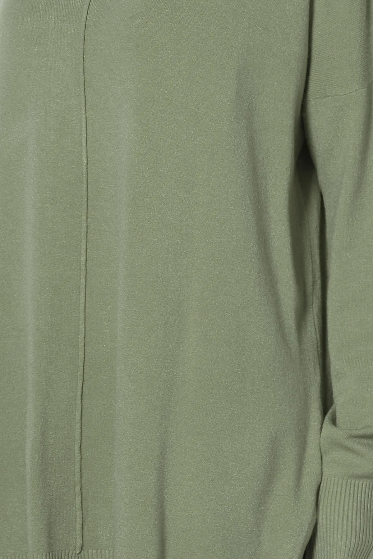 Katana Front Seam V-Neck Knit Sweater PLUS