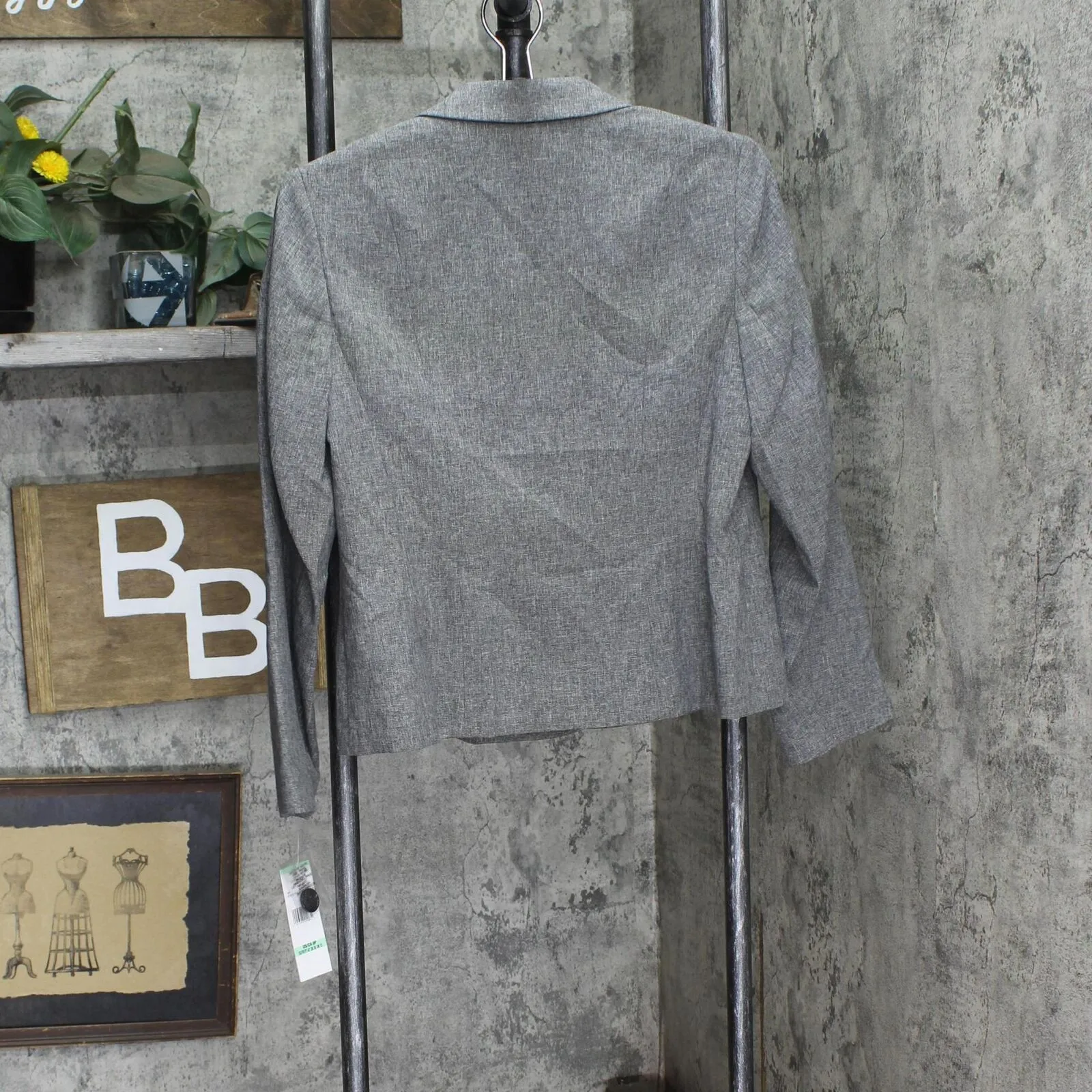 Le Suit Womens Two-Button Blazer Suit Jacket 50040892 Gray Heather 8P