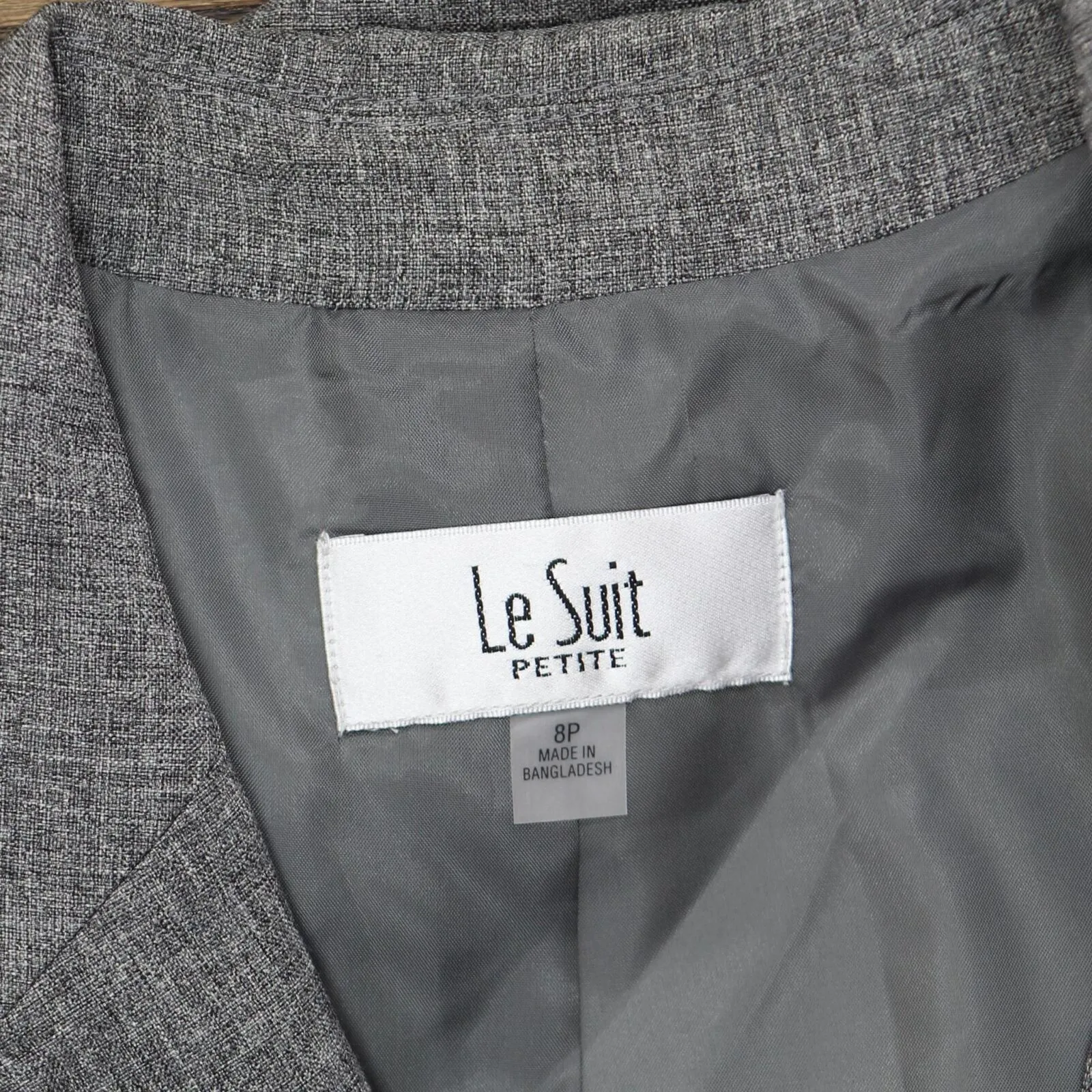 Le Suit Womens Two-Button Blazer Suit Jacket 50040892 Gray Heather 8P