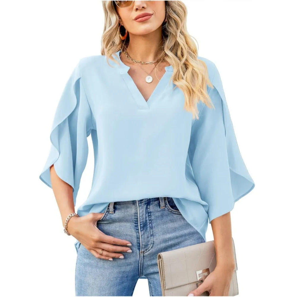 Leni | Chic V-Neck Blouse