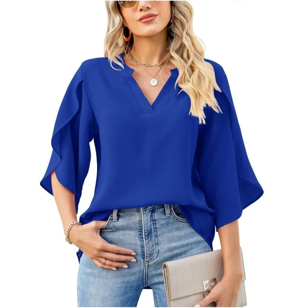 Leni | Chic V-Neck Blouse