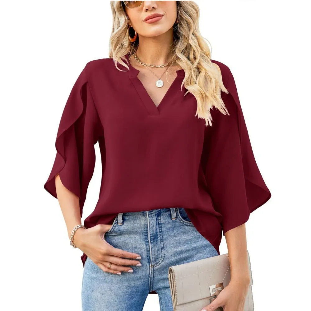 Leni | Chic V-Neck Blouse