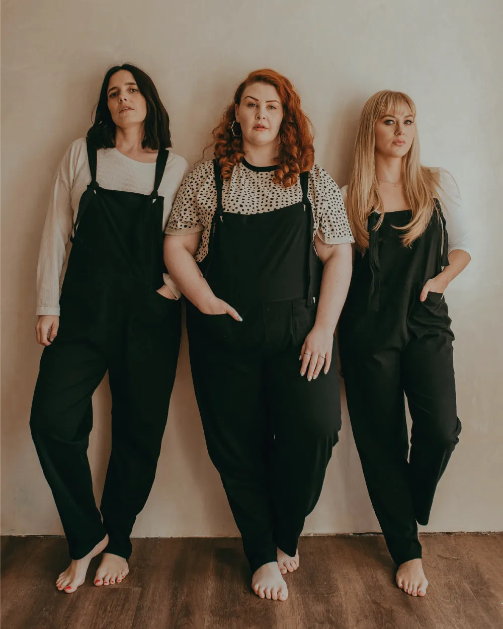 Lila Black Dungarees