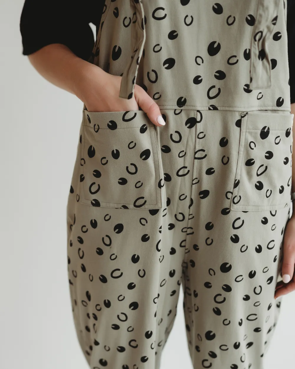 Lila Clip Clop Print Dungarees
