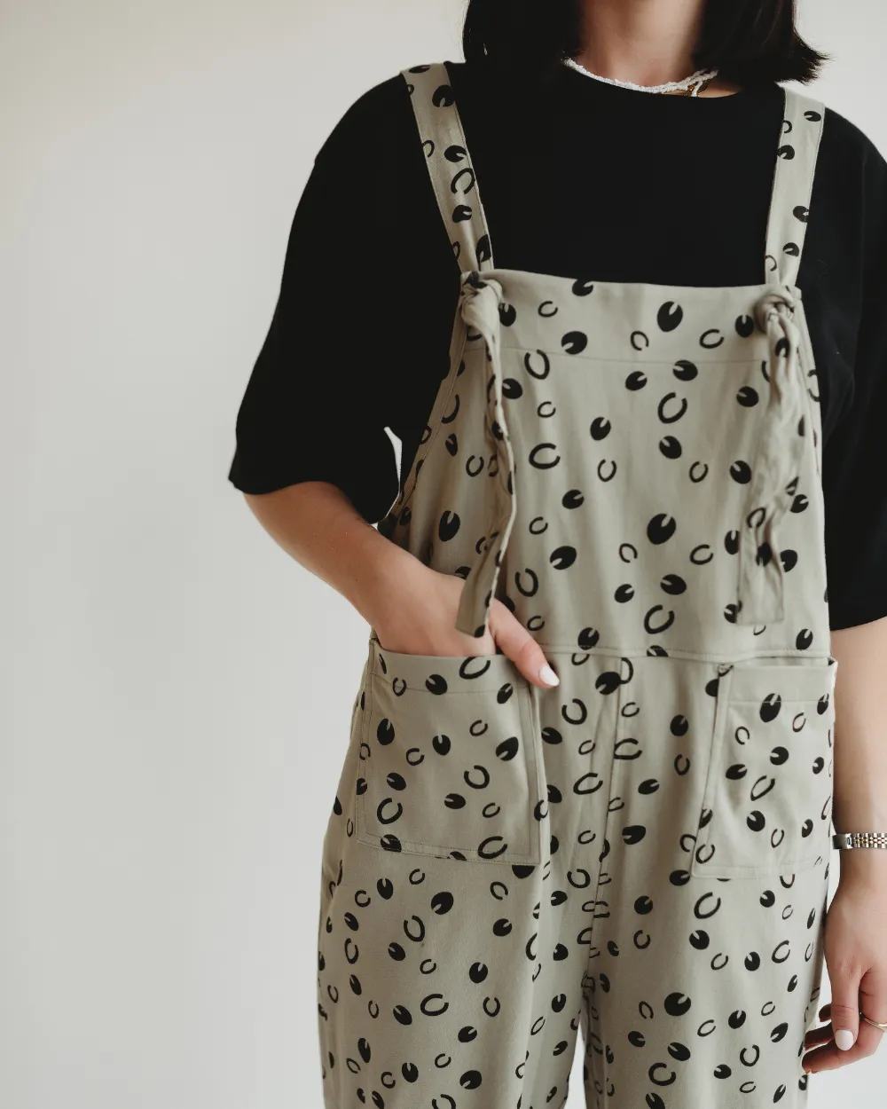 Lila Clip Clop Print Dungarees