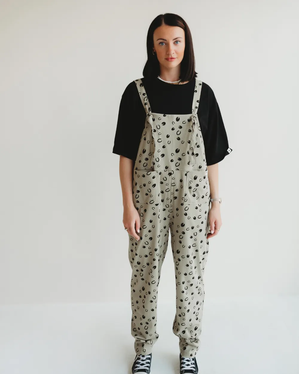 Lila Clip Clop Print Dungarees