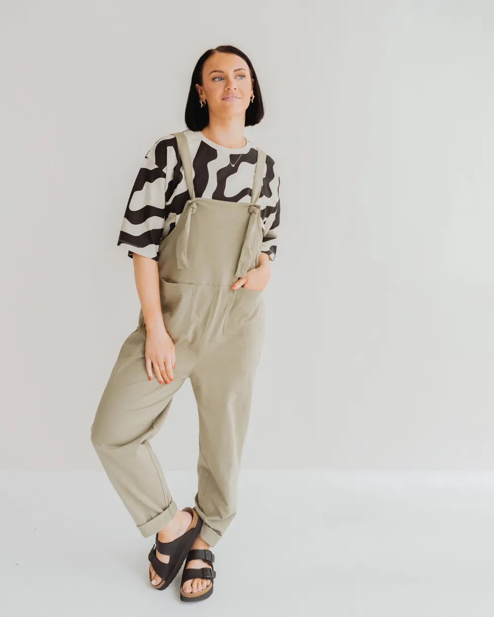 Lila Olive Dungarees
