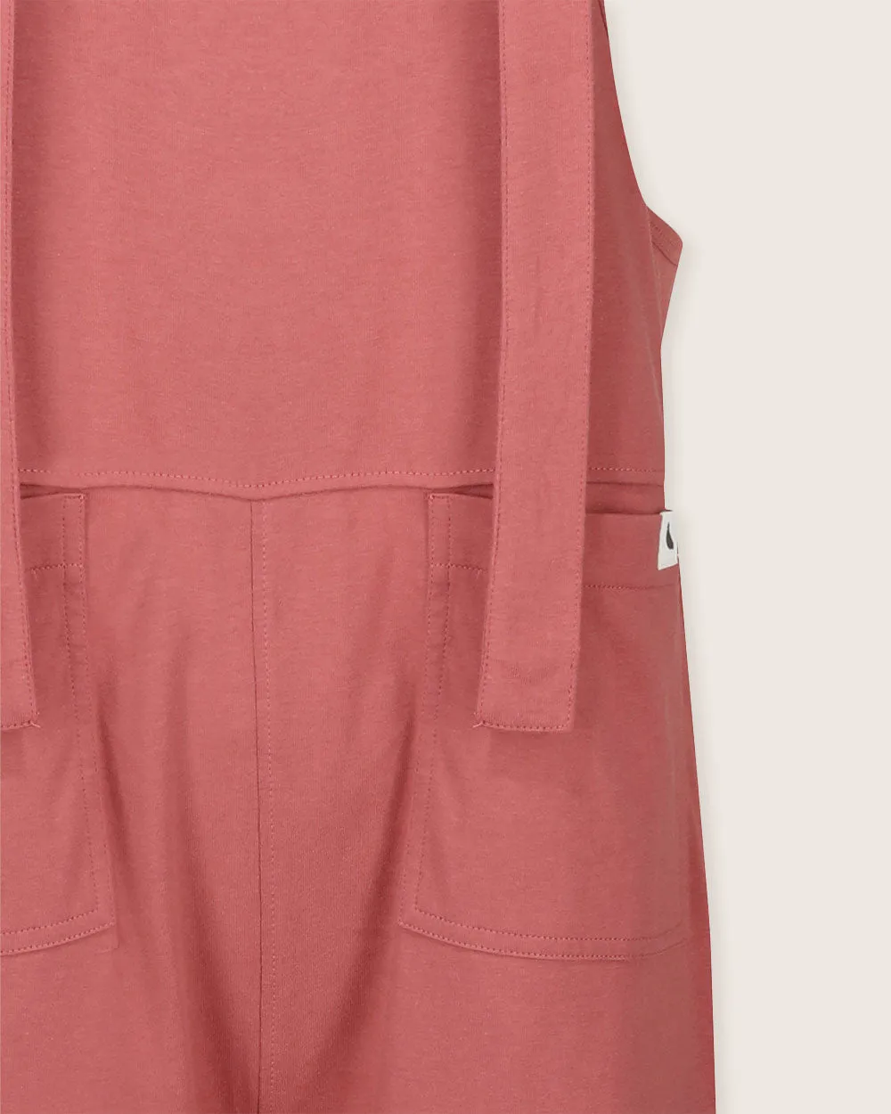 Lila Plain Brick Dungarees