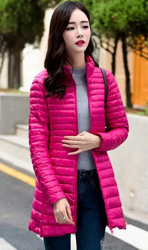 Long Parka Womens Down Jackets Brand Ultra Light White Duck Down Coats Plus Size