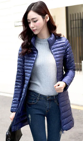 Long Parka Womens Down Jackets Brand Ultra Light White Duck Down Coats Plus Size