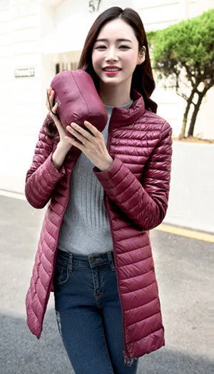 Long Parka Womens Down Jackets Brand Ultra Light White Duck Down Coats Plus Size