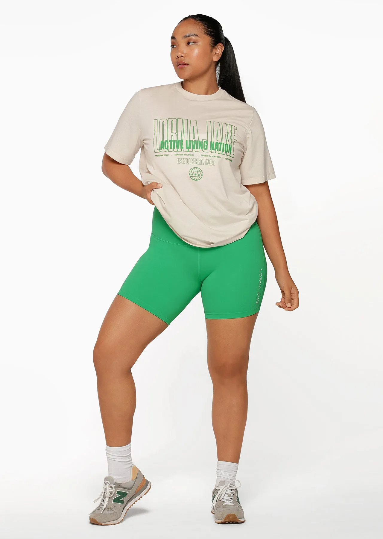 Lorna Jane Vacation Relaxed Tee - Oyster