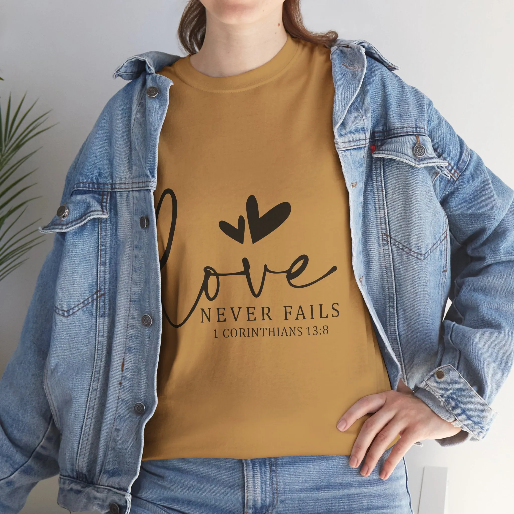 Love Never Fails Unisex Heavy Cotton Tee - Inspirational Christian T-Shirt