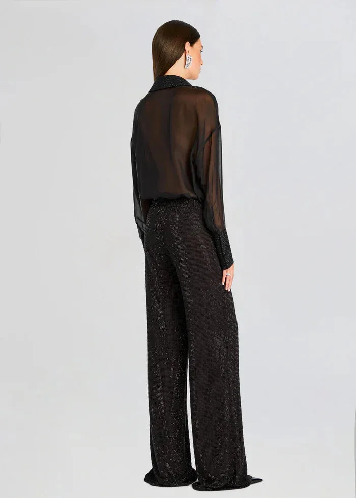 Lovelyn Chiffon Top - Black