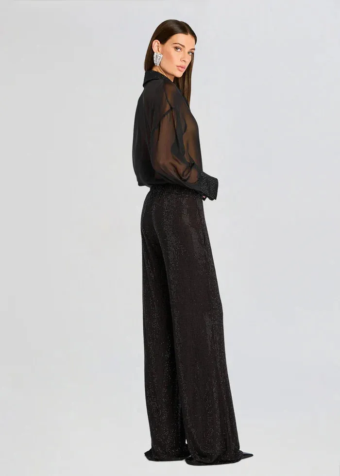 Lovelyn Chiffon Top - Black