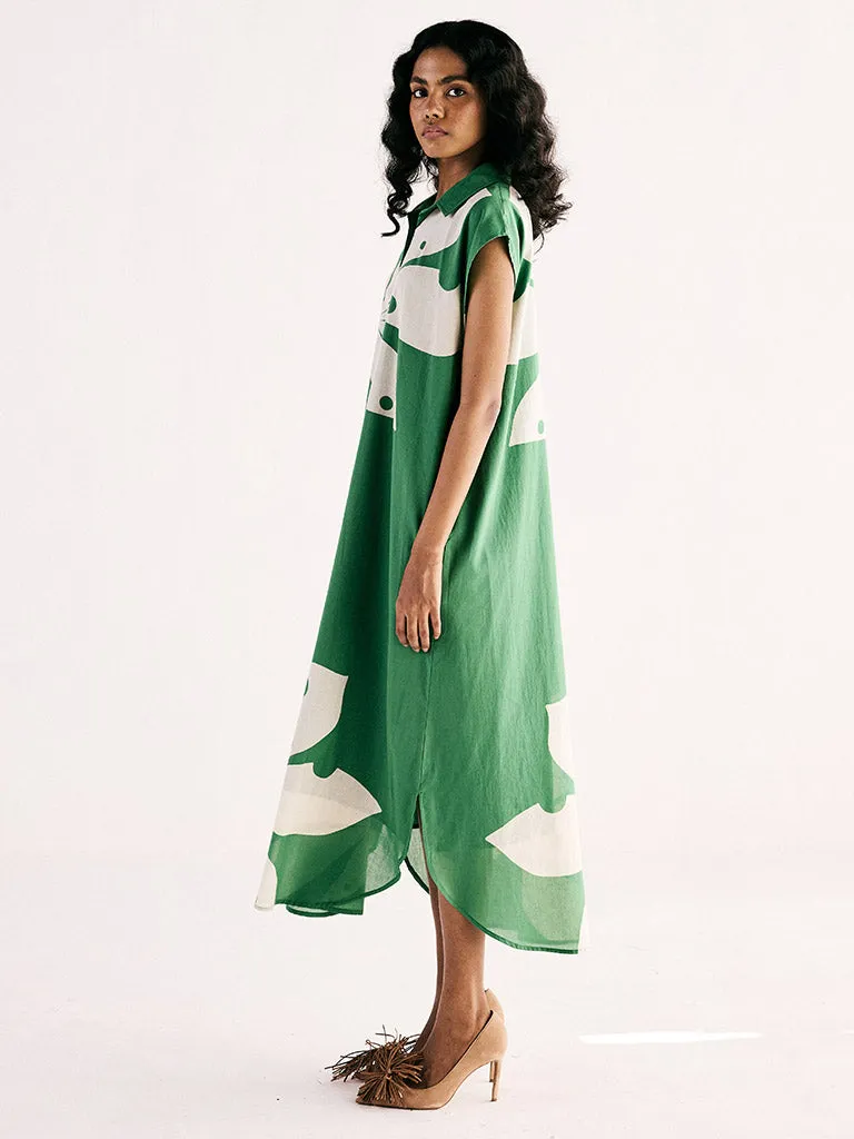 Maple Leaf Shirt Dress