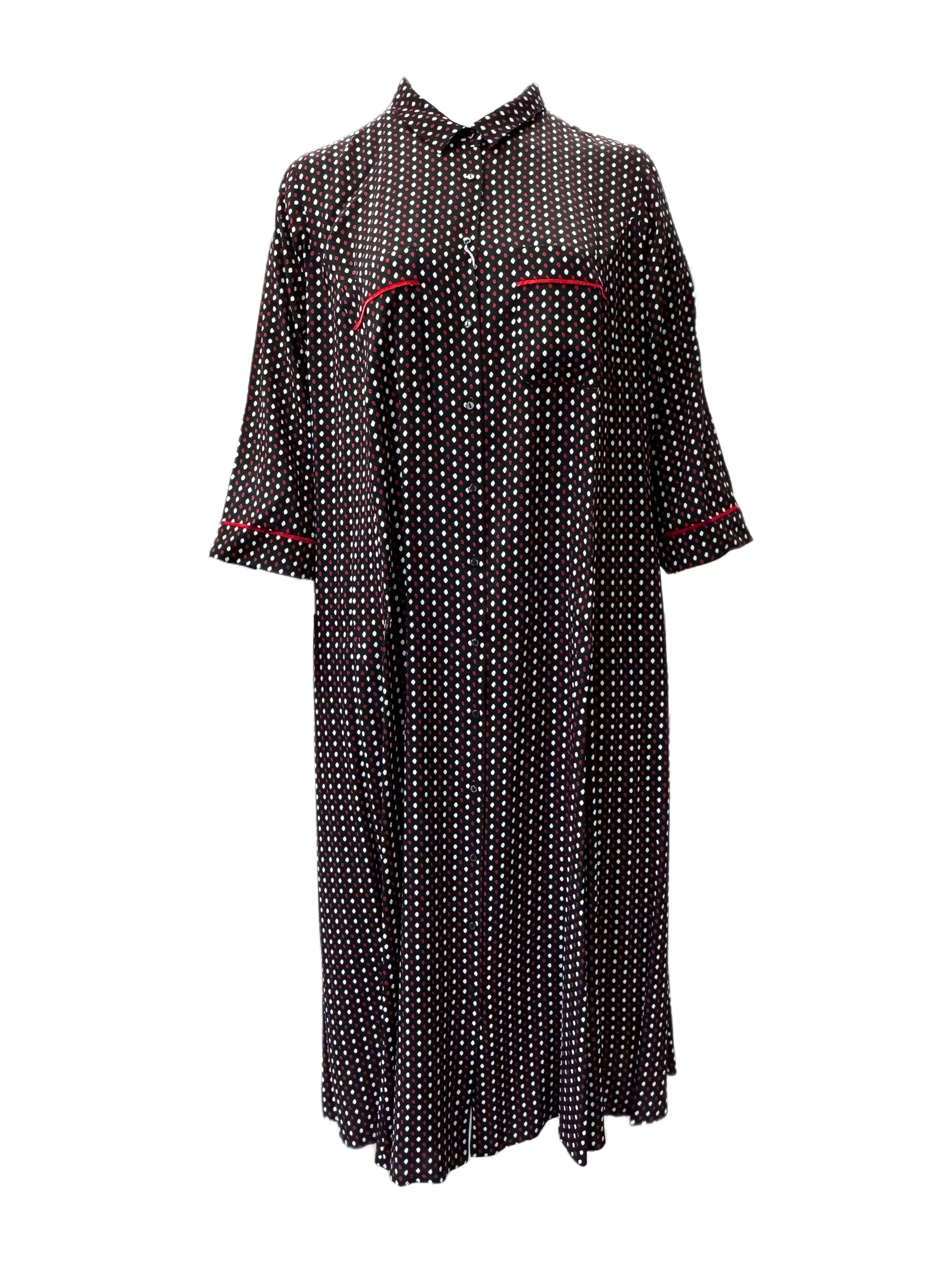 Marina Rinaldi Women's Black Damiere Shift Dress NWT